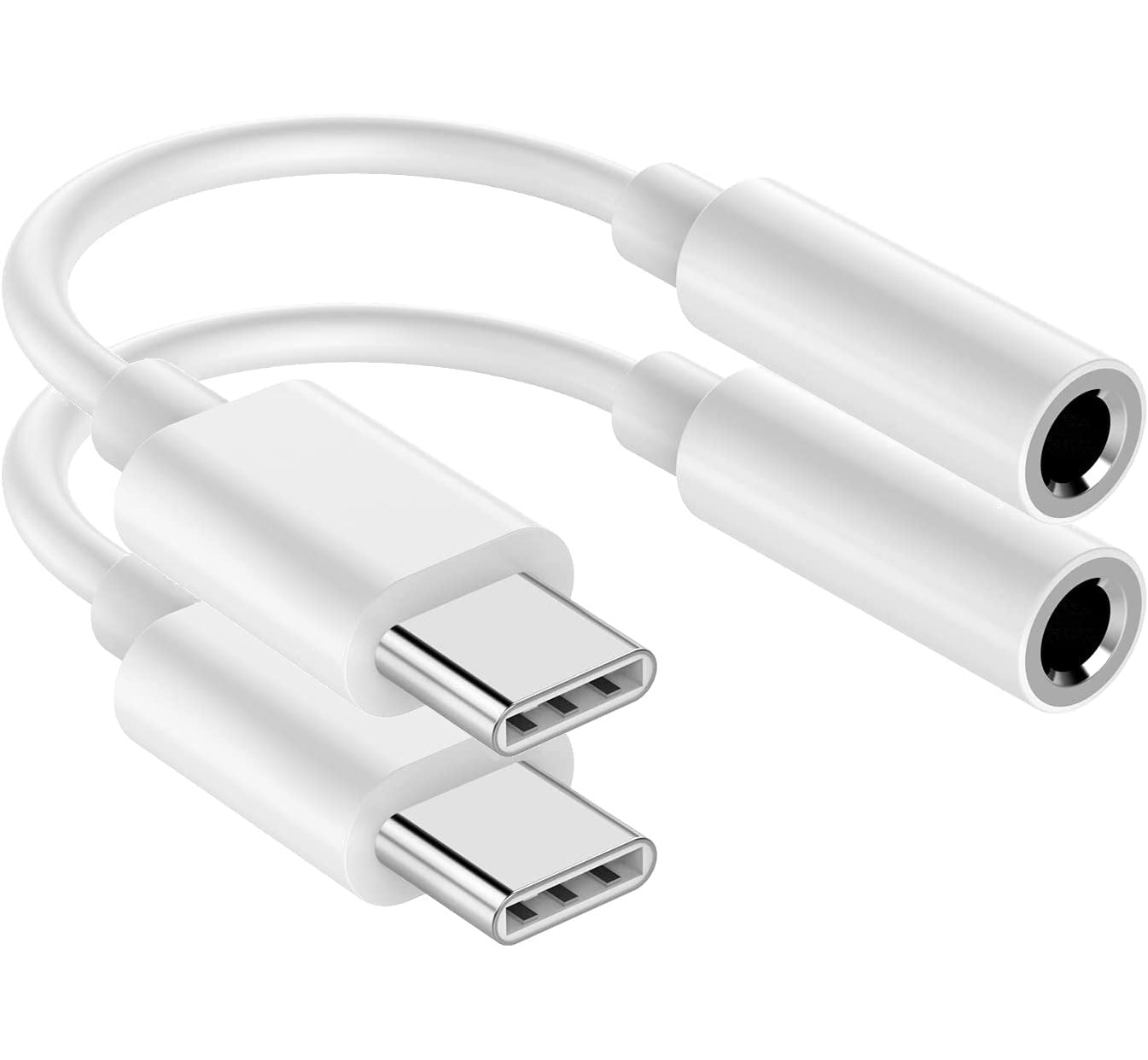 ThunderGold USB C naar 3.5mm Jack Adapter - Audiojack naar USB-C - Audiojack 3.5 - Audio Jack USB-C - Audio Jack Kabel - 2-PACK