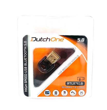 DutchOne - Bluetooth Adapter USB 5.0 - Bluetooth Receiver - Bluetooth Ontvanger - Bluetooth USB Adapter - Bluetooth Dongle